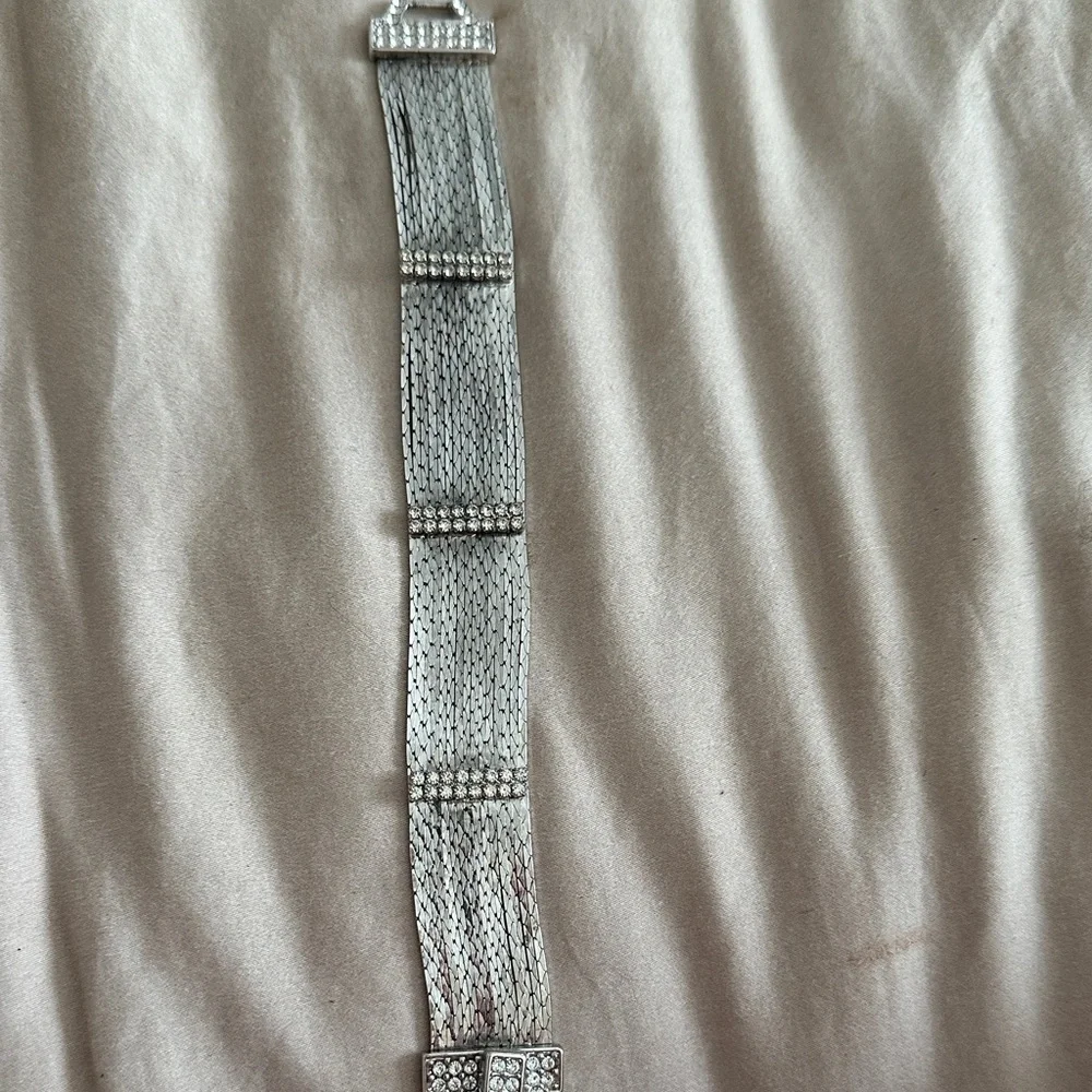 Silver Rhinestone Bracelet - Picture 4 of 5